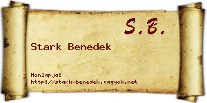 Stark Benedek névjegykártya