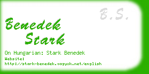 benedek stark business card